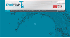 Desktop Screenshot of jayantvalves.com