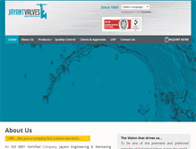 Tablet Screenshot of jayantvalves.com
